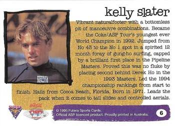 1995 Futera #6 Kelly Slater Back